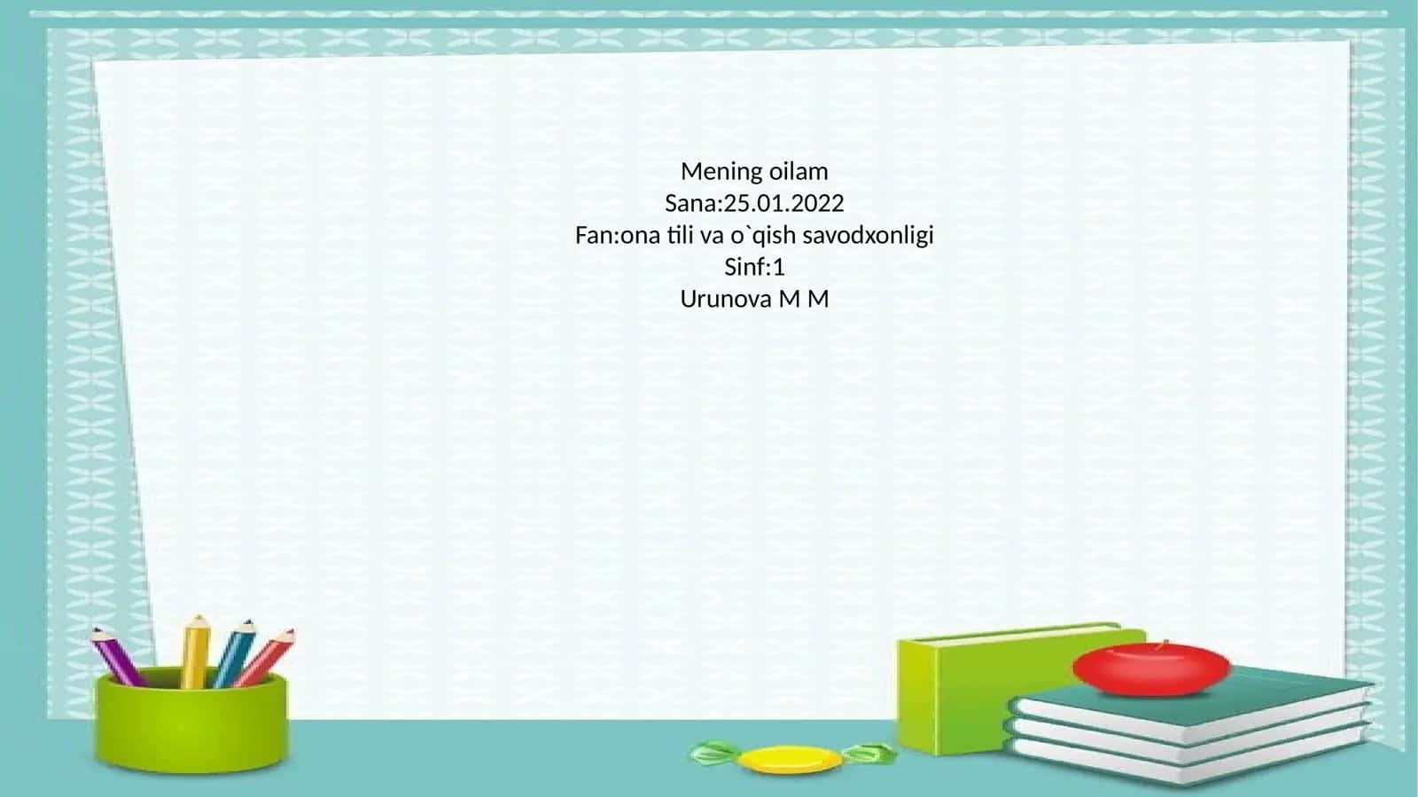 Mening oilam 1
