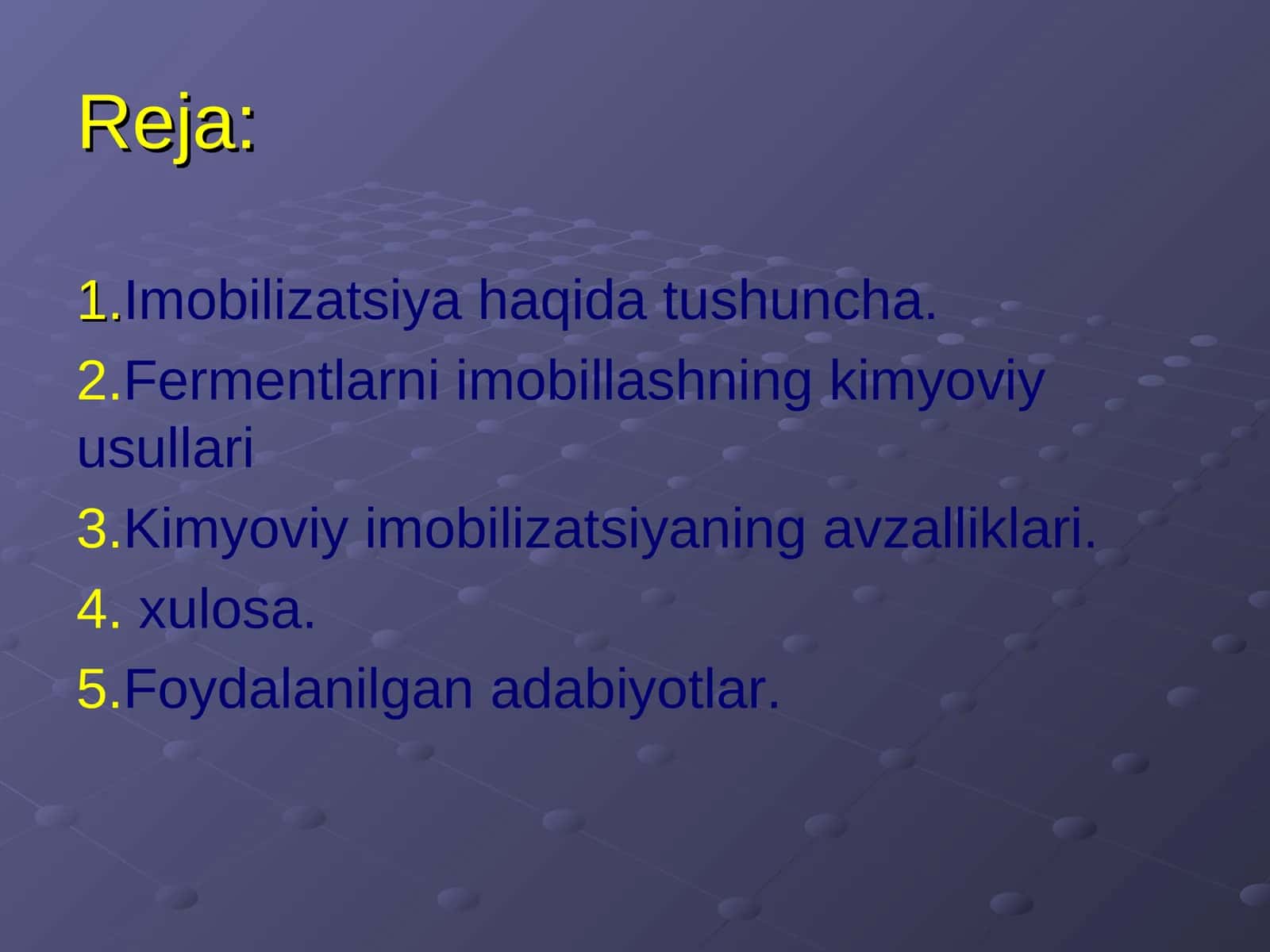 Fermentlarni imobillashning kimyoviy usullari 1