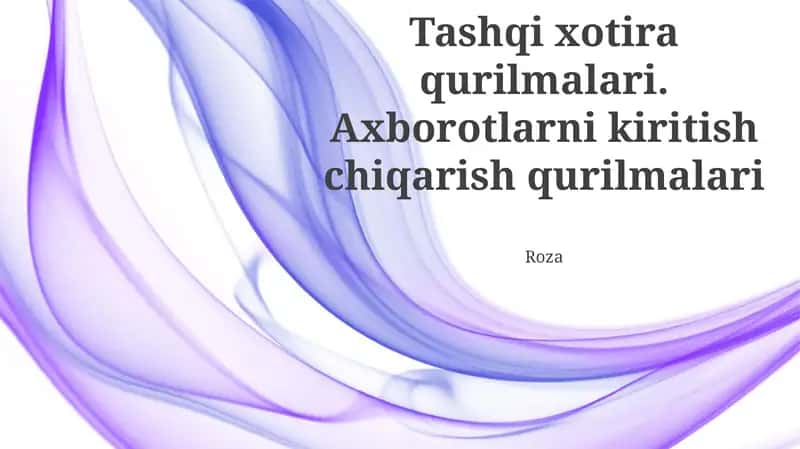 Tashqi xotira qurilmalari 1