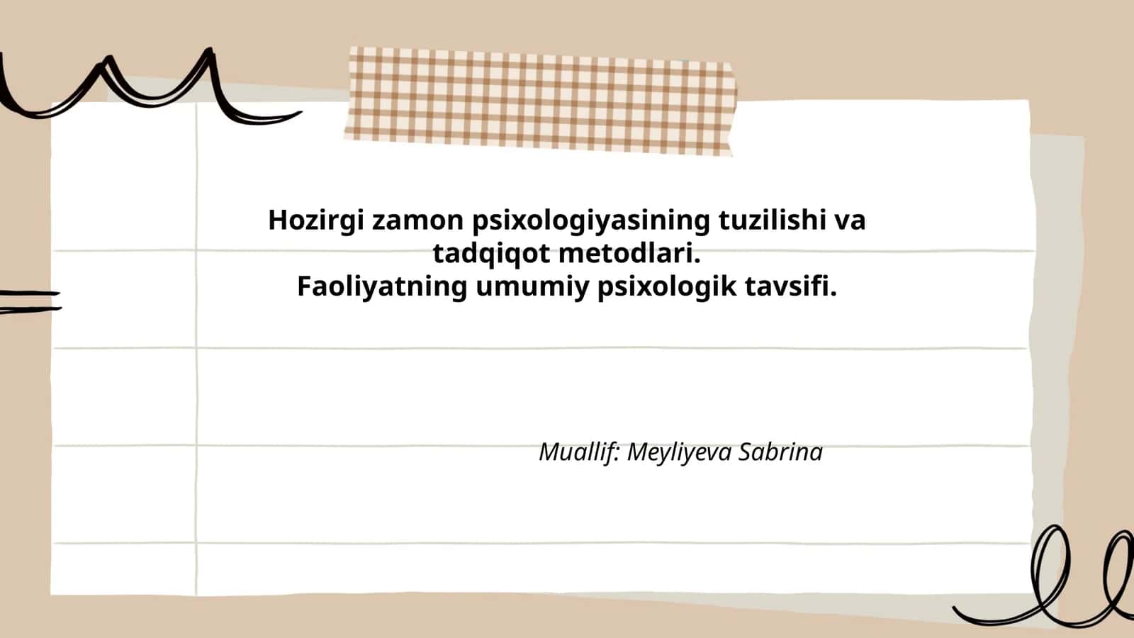 Hozirgi zamon psixologiyasi 1