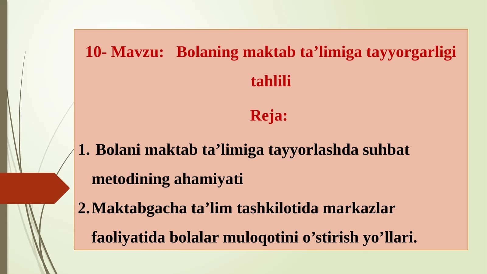 Bolaning maktab ta’limiga tayyorgarligitahlili 1