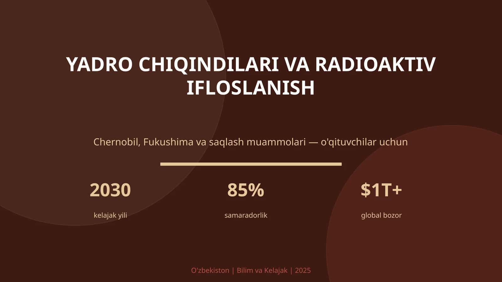 Yadro chiqindilari va radioaktiv ifloslanish 1