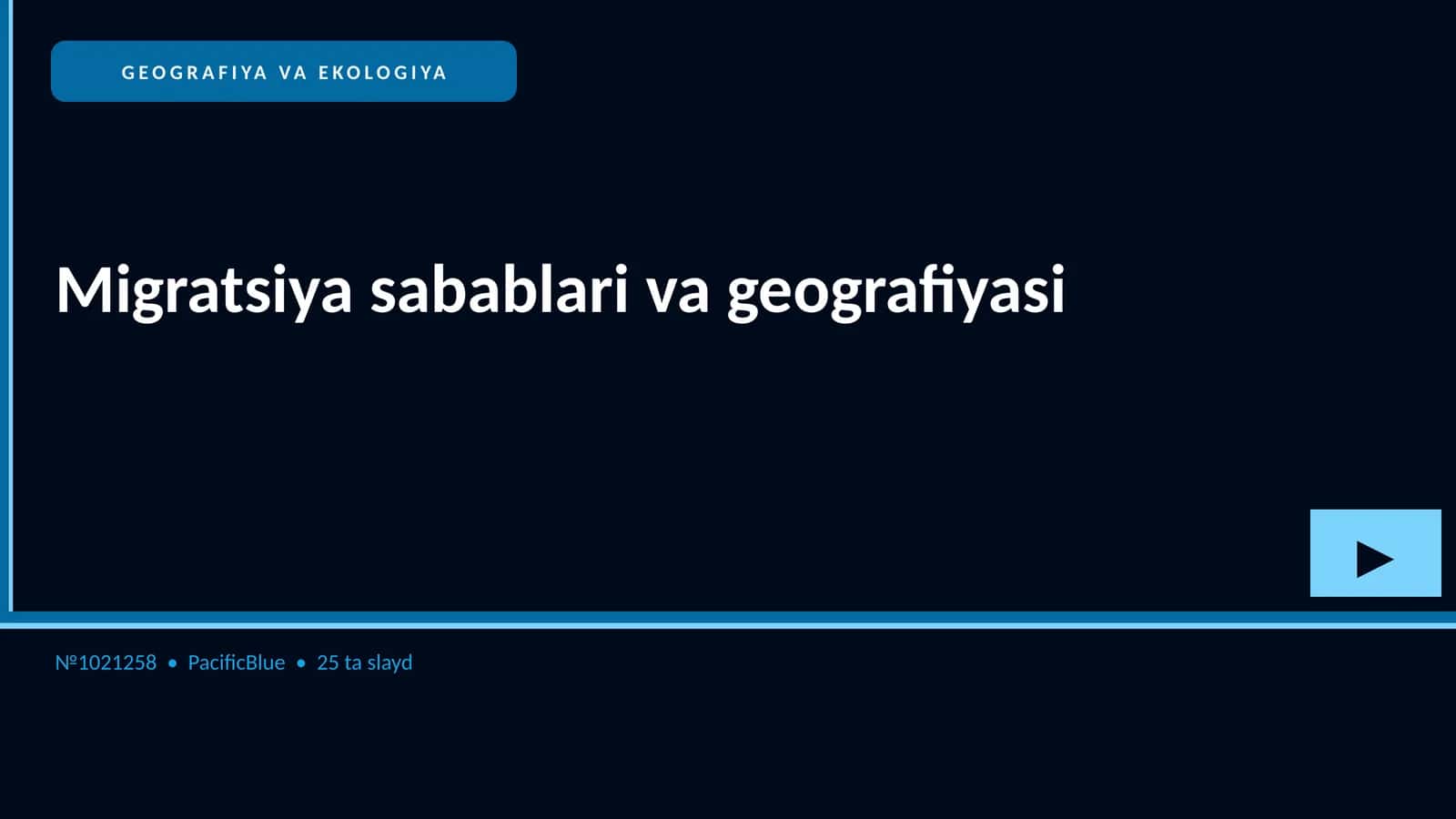 Migratsiya sabablari va geografiyasi 1