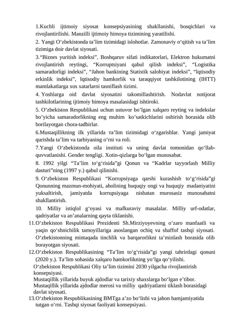 Kuchli ijtimoiy siyosat konsepsiyasi 1