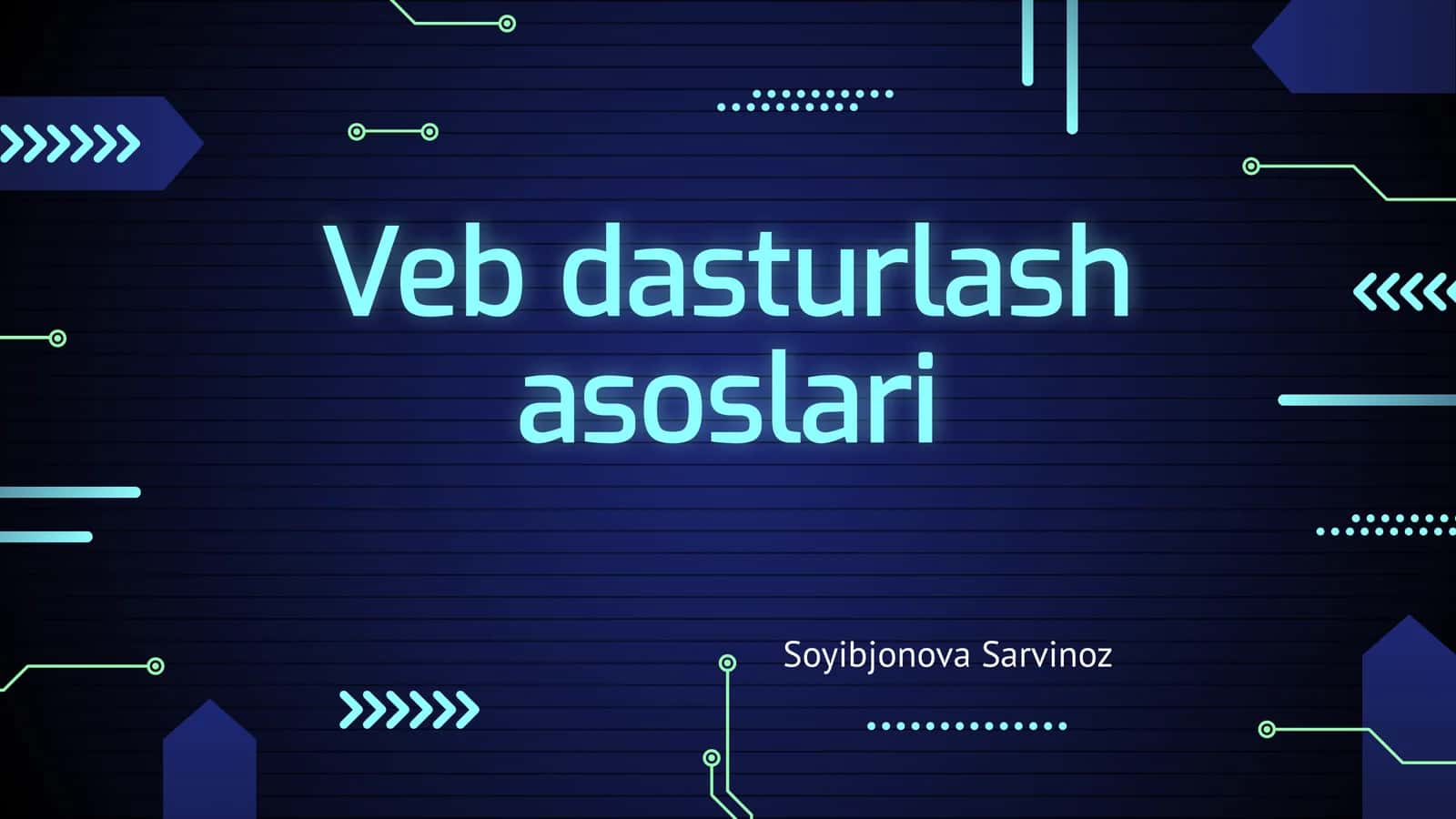 Veb dasturlash asoslari 1