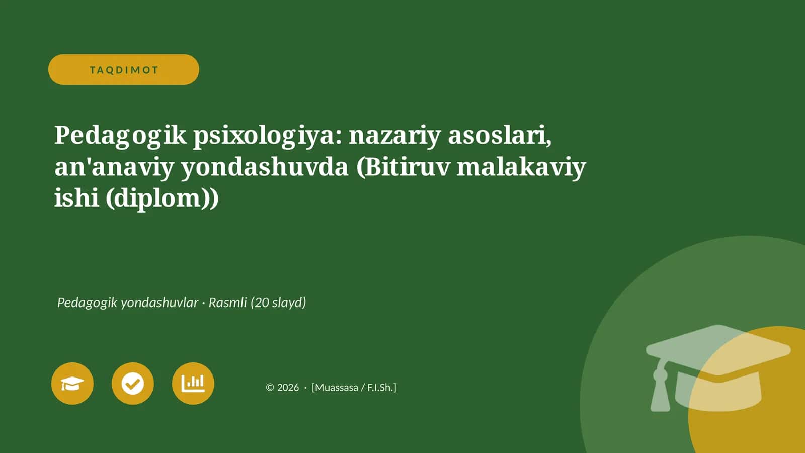 Pedagogik psixologiya: nazariy asoslari, an'anaviy yondashuvda 1