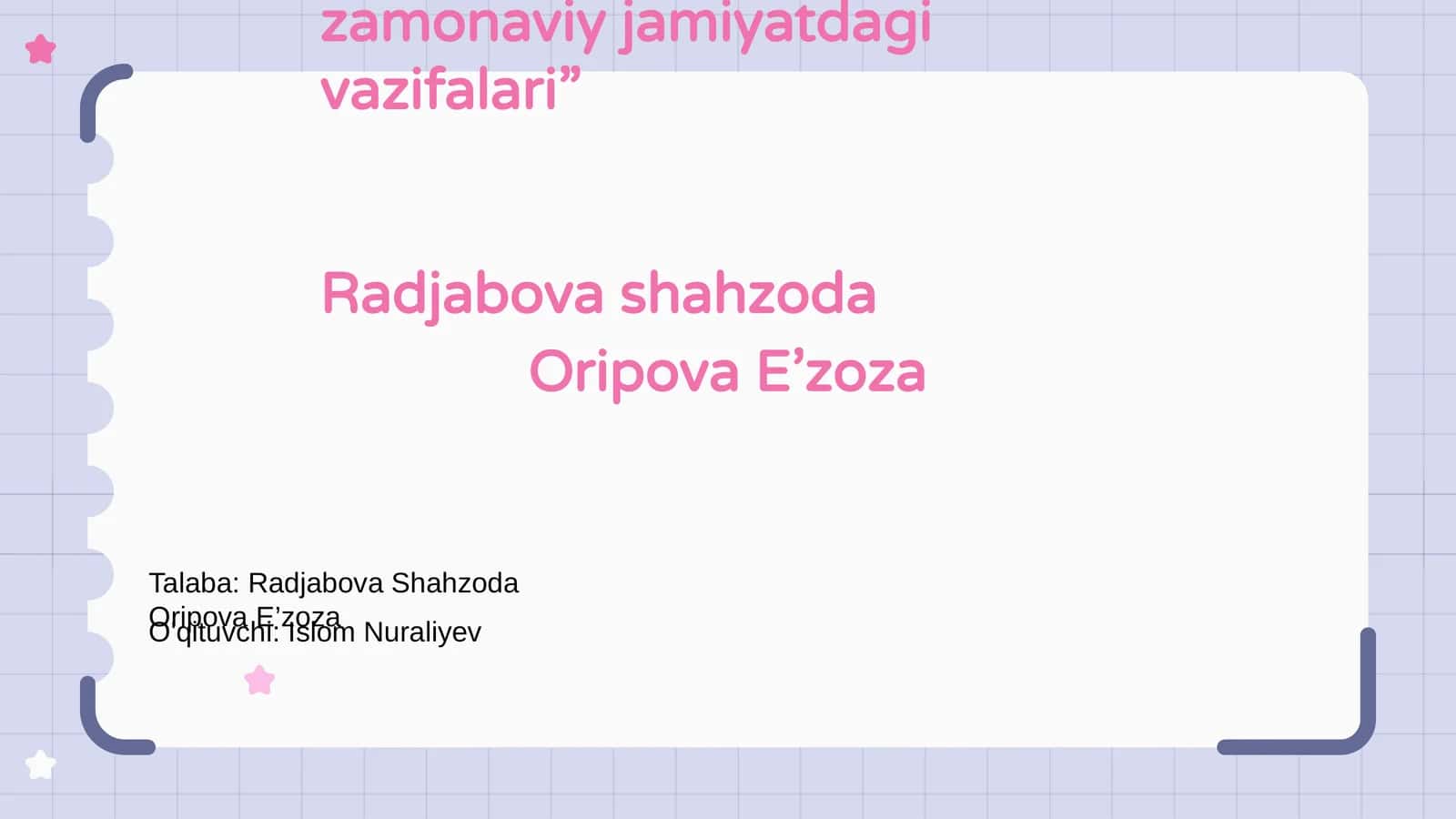Pedagogika fanining zamonaviy jamiyatdagi vazifalari 1