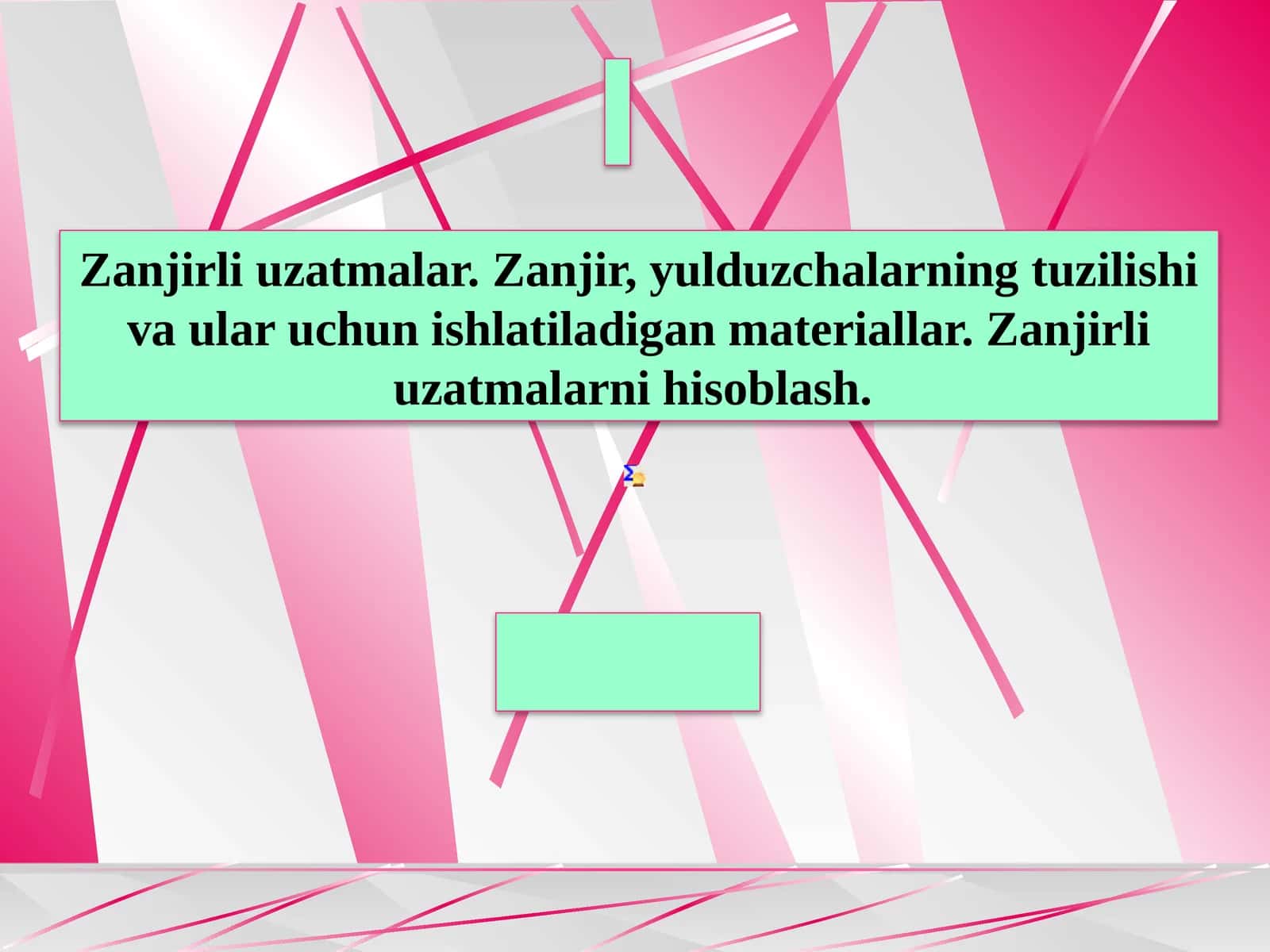 Zanjirli uzatmalar 1