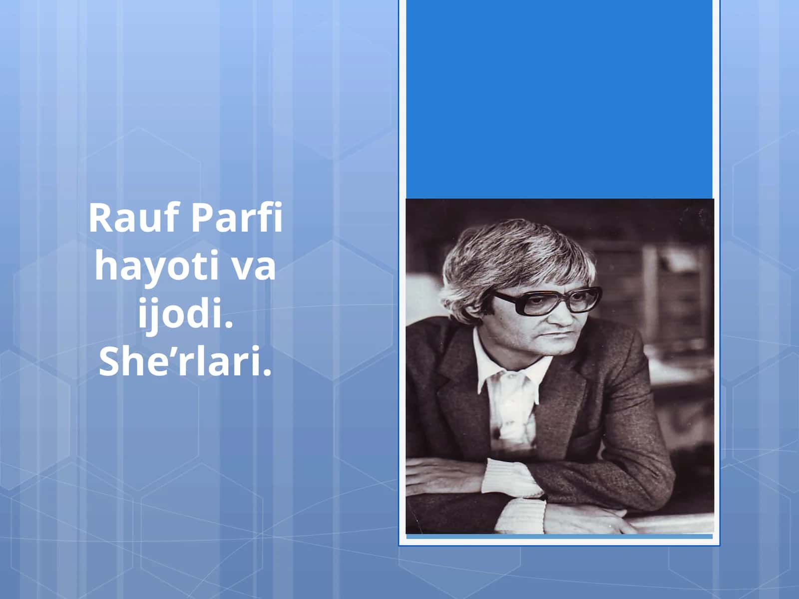 Rauf Parfi Hayotiva Ijodi She’rlari 1