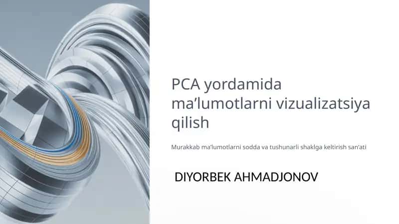 PCA yordamida maʼlumotlarni vizualizatsiya qilish 1