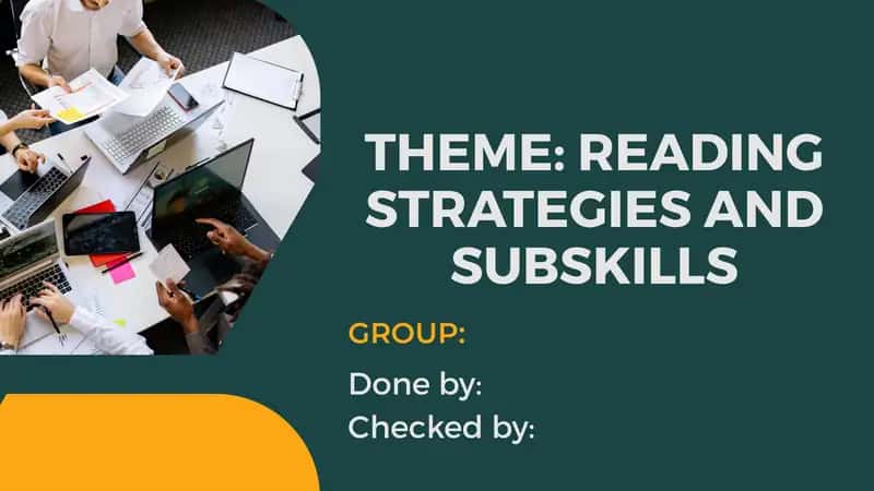 Reading Strategies and Subskills 1