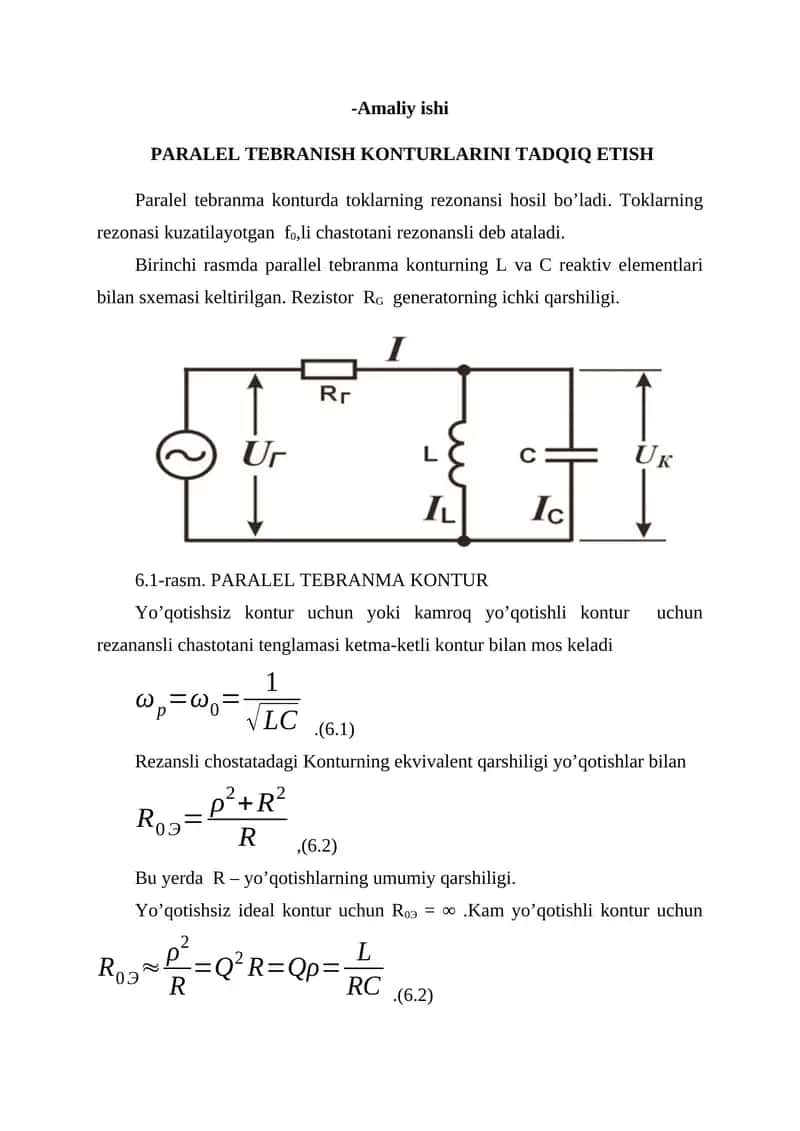 PARALEL TEBRANISH KONTURLARINI TADQIQ ETISH 1