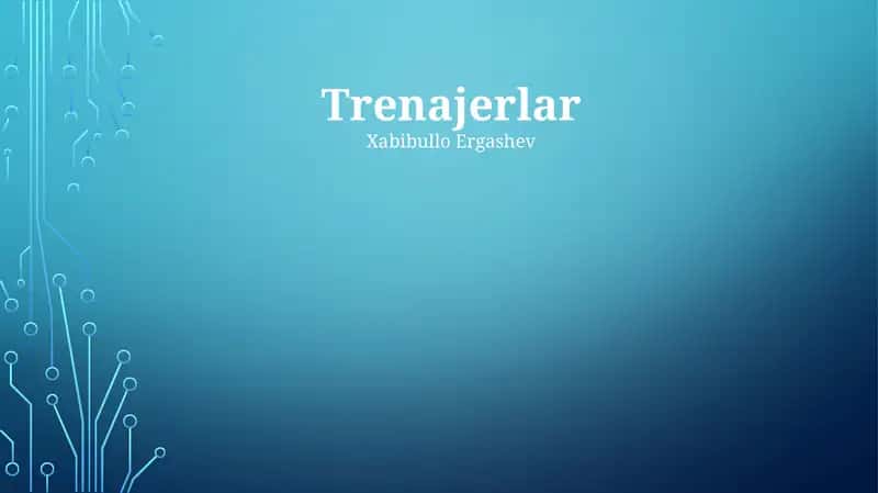 Trenajerlar 1