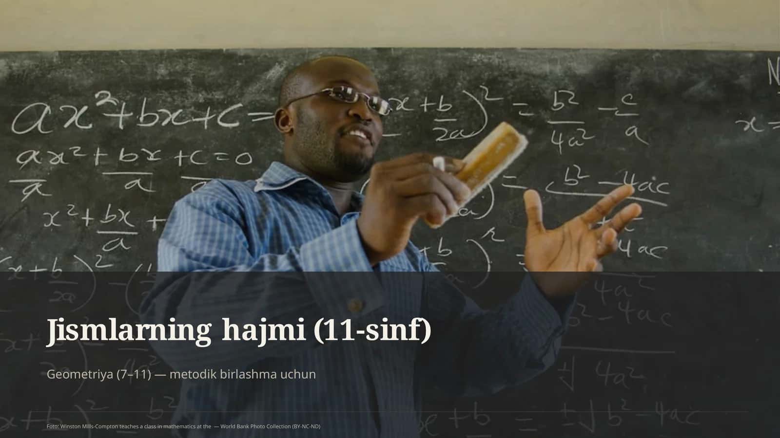 Jismlarning hajmi (11-sinf) 1