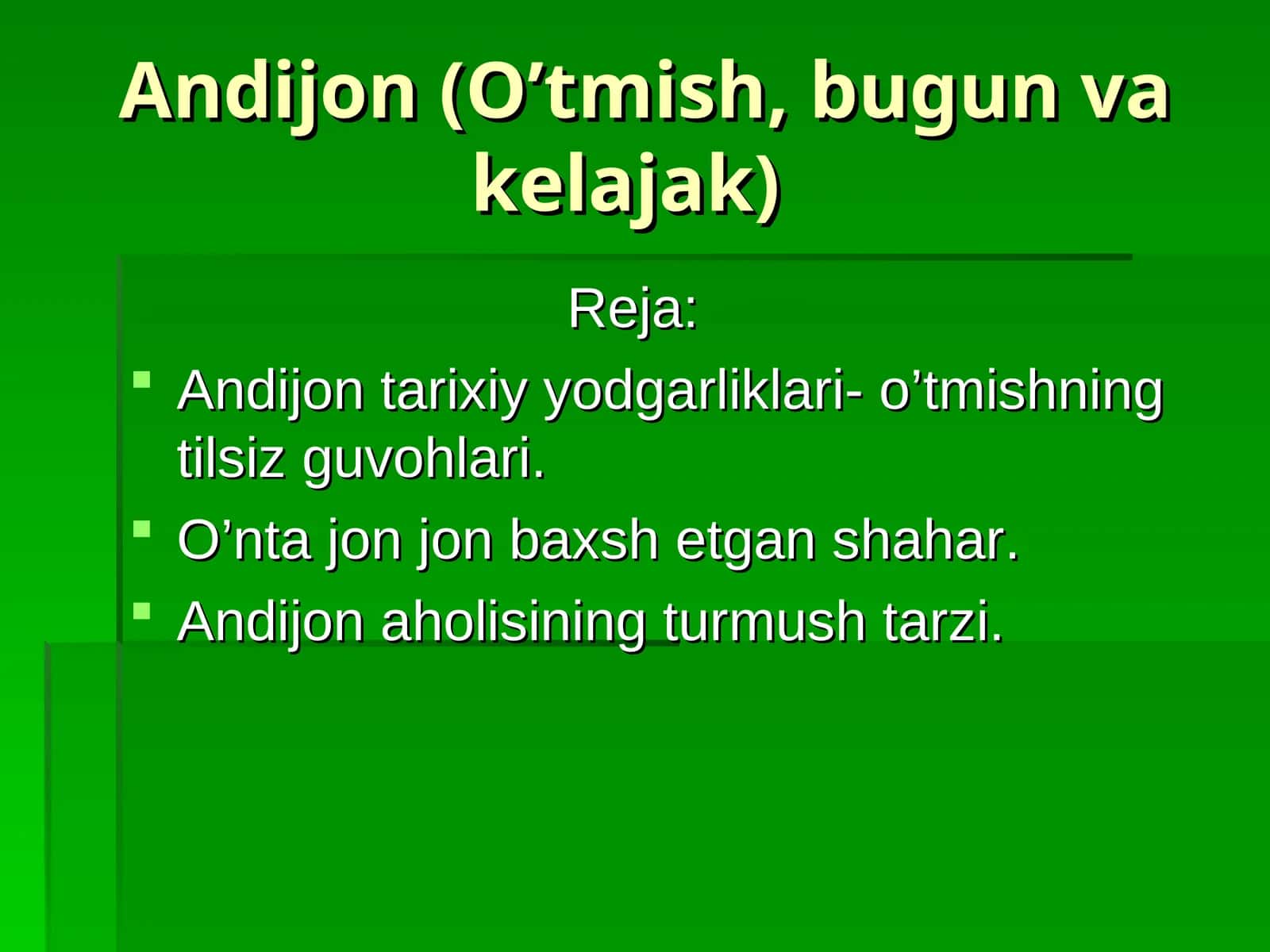 Andijon (O’tmish, bugun va kelajak) 1