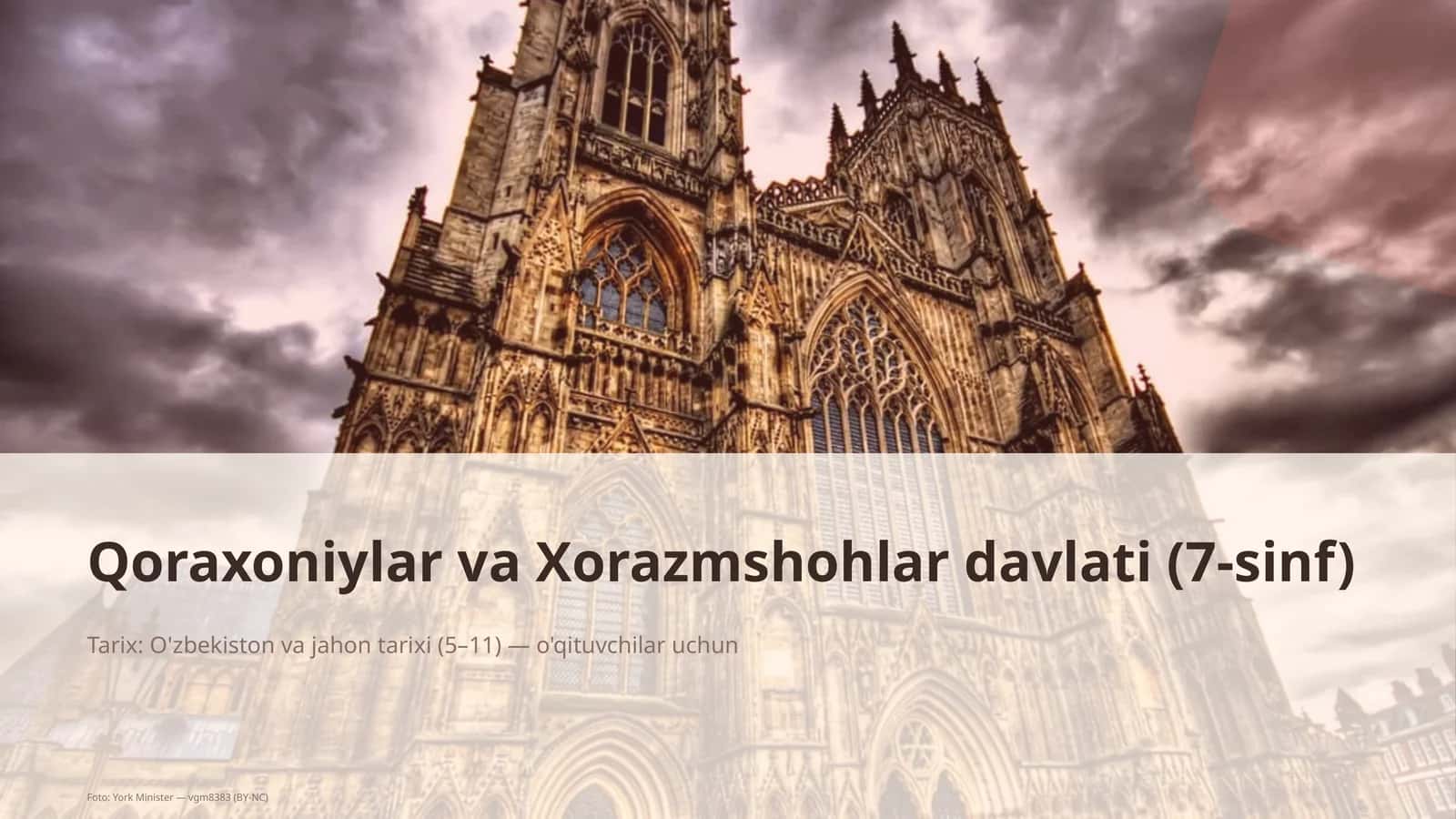 Qoraxoniylar va Xorazmshohlar davlati (7-sinf) 1