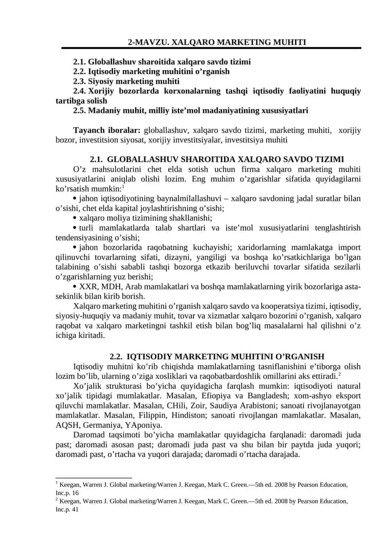 Xalqaro Marketing Muhiti 1