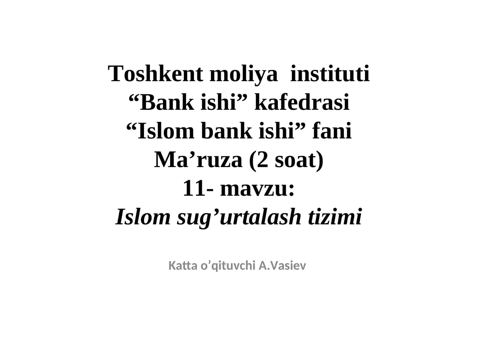 Islom bank ishi 1