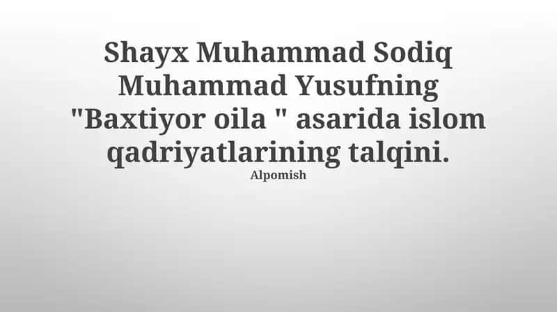 Baxtiyor oila 1