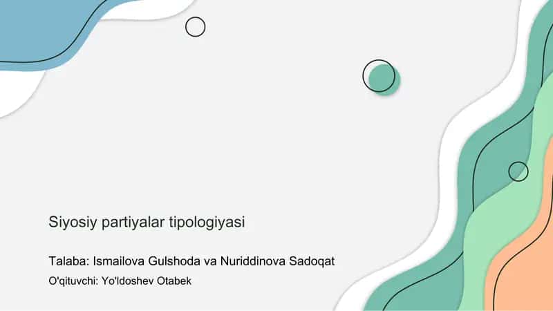 Siyosiy partiyalar tipologiyasi 1