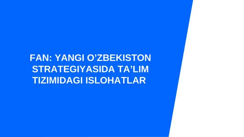 Maktabgacha ta’lim, umumiy o‘rta ta’lim hamda professional ta’limni rivojlantirish 1