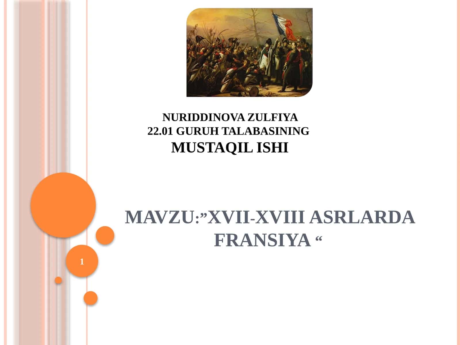 XVII-XVIII ASRLARDA FRANSIYA 1