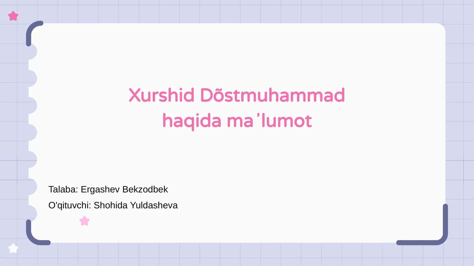 Xurshid Dõstmuhammad haqida maʼlumot 1