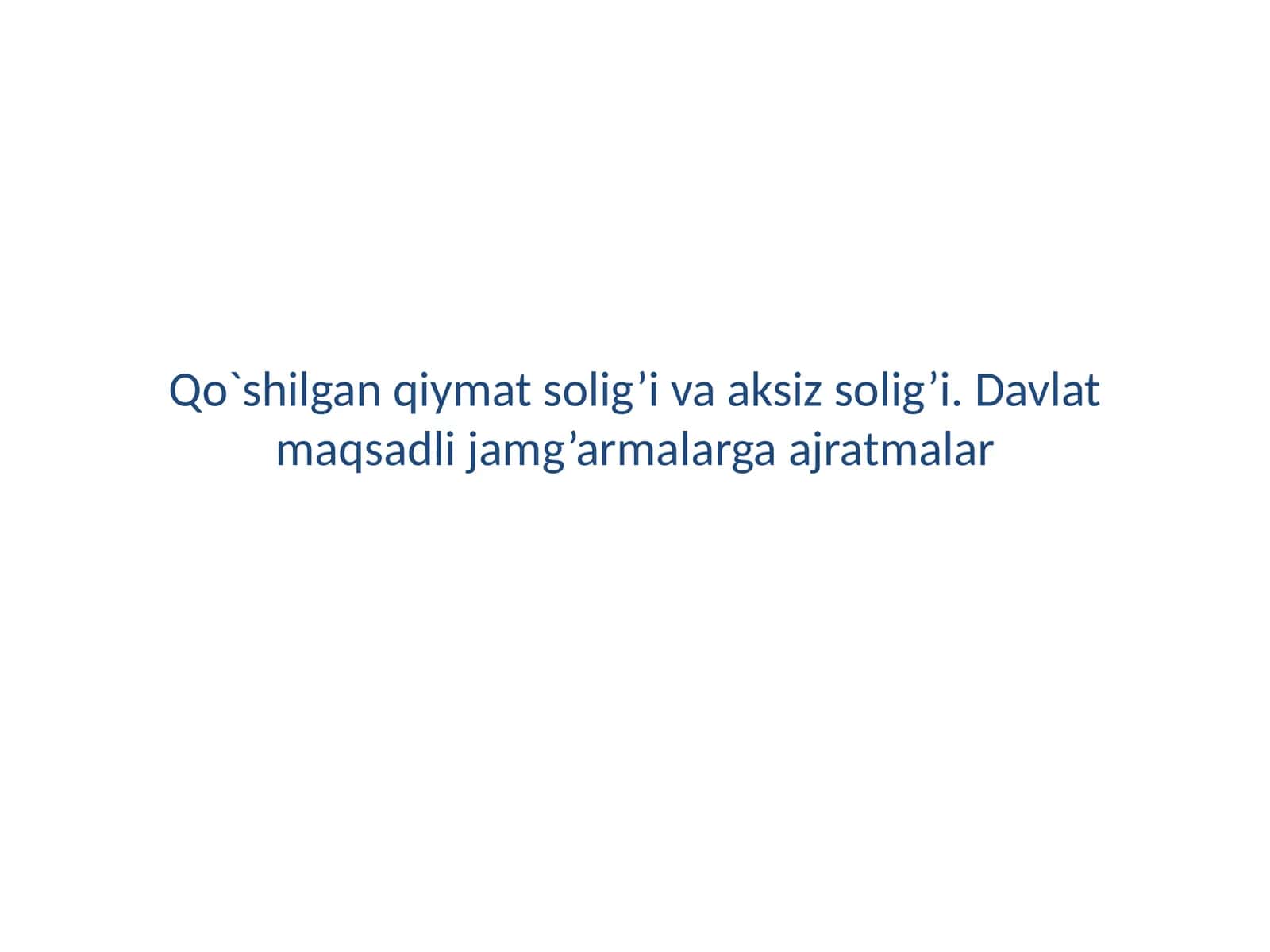 Davlat soliq xizmati to'g'risida 1