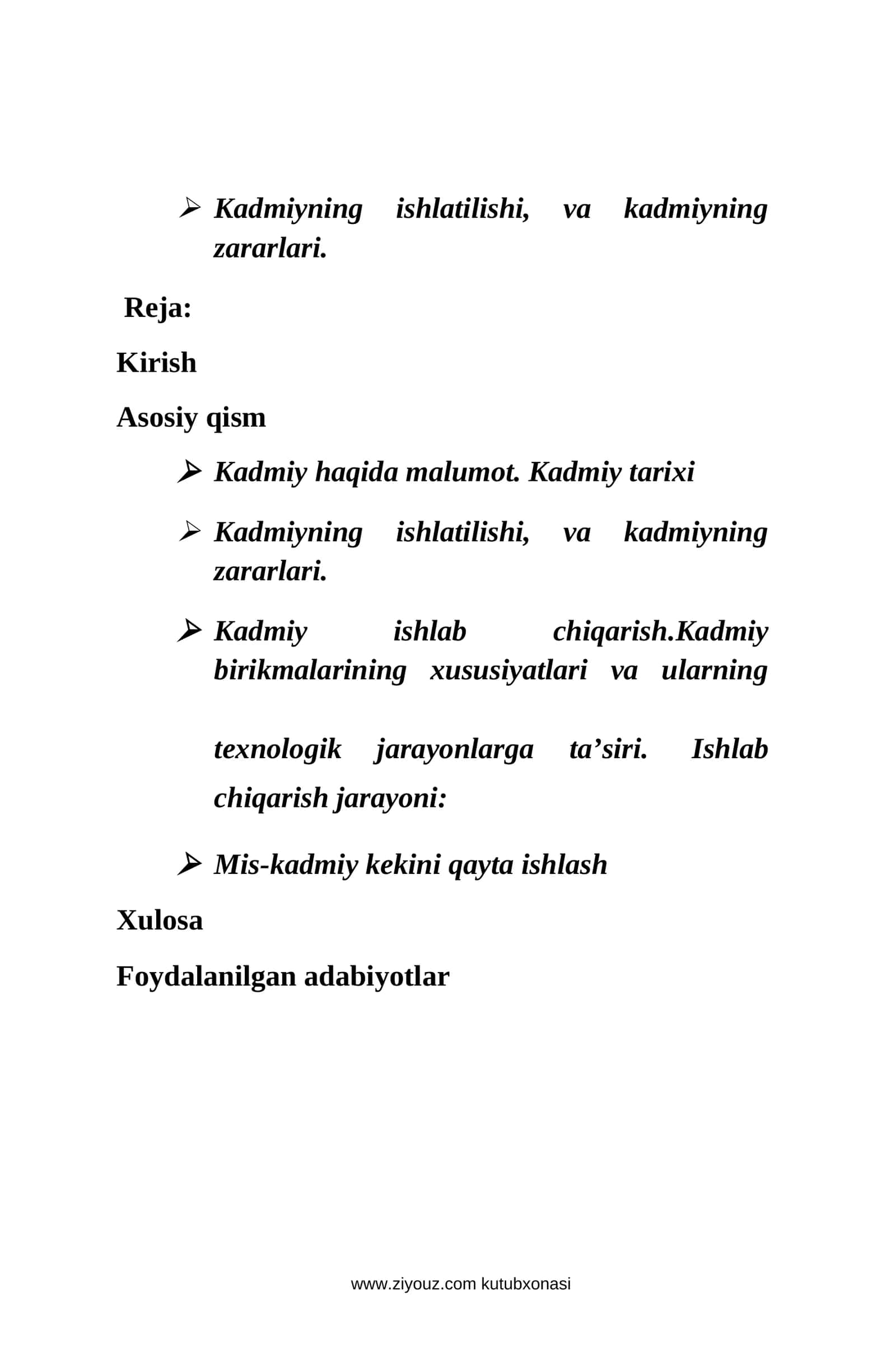Kadmiyning ishlatilishi, va kadmiyning zararlari 1