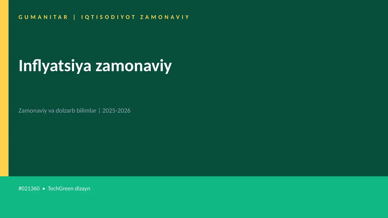 Inflyatsiya zamonaviy 1
