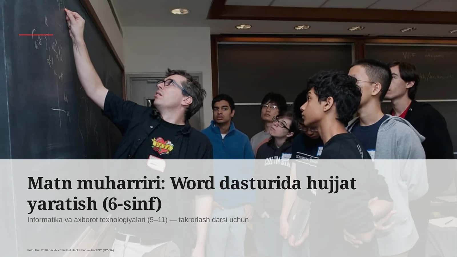 Word dasturida hujjat yaratish (6-sinf) 1
