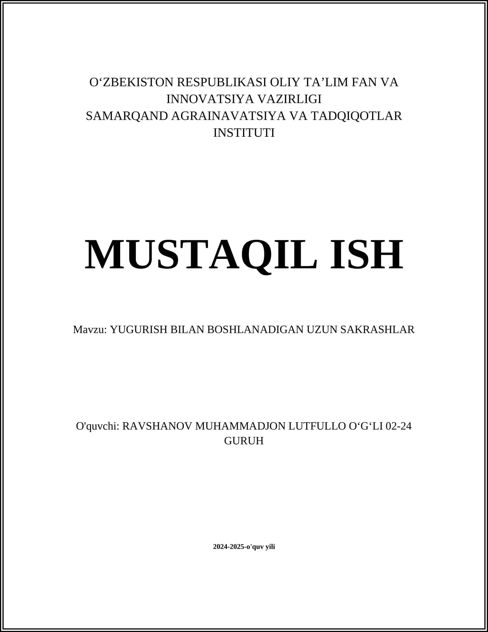 Uchish texnikasi 1