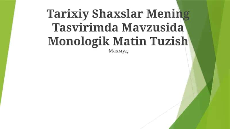 Tarixiy Shaxslar Mening Tasvirimda 1