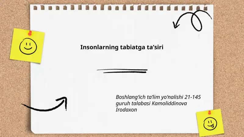 Insonlarning tabiatga ta'siri 1