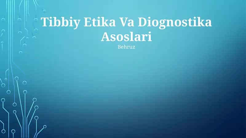 Tibbiy Etika Va Diognostika Asoslari 1