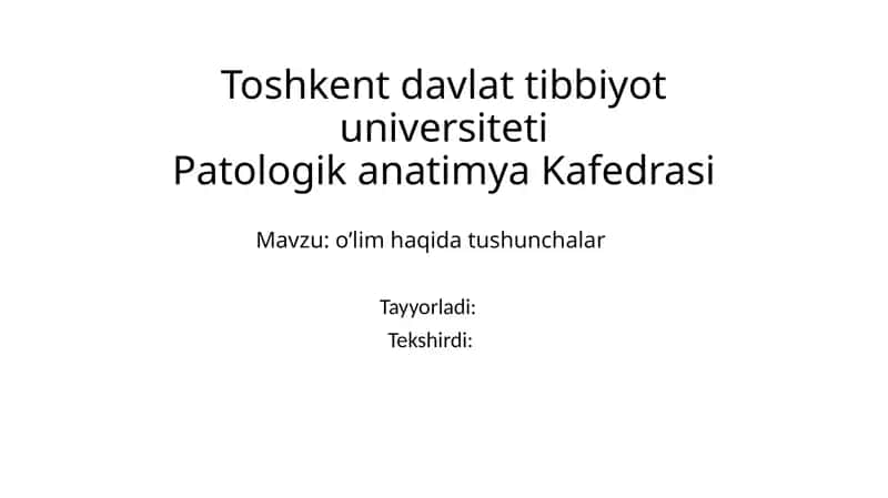 o’lim haqida tushunchala 1