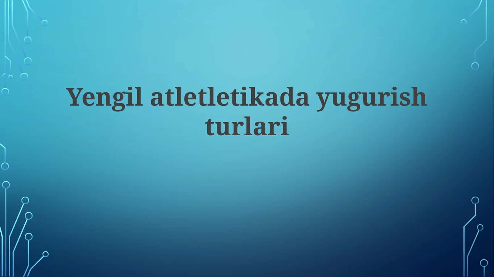 O'rta masofali yugurish 1