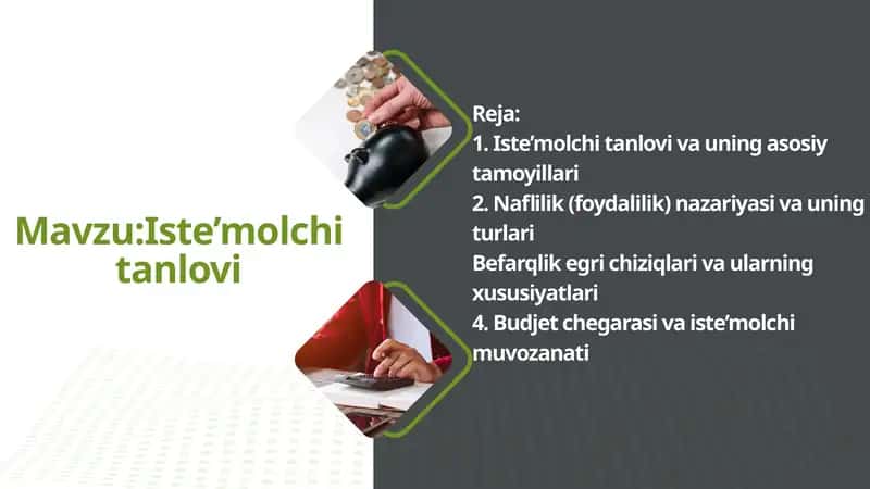 Iste'molchi tanlovi 1