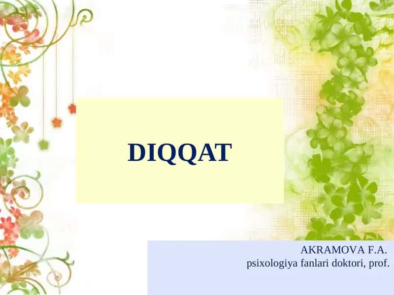 Diqqatning mohiyati 1