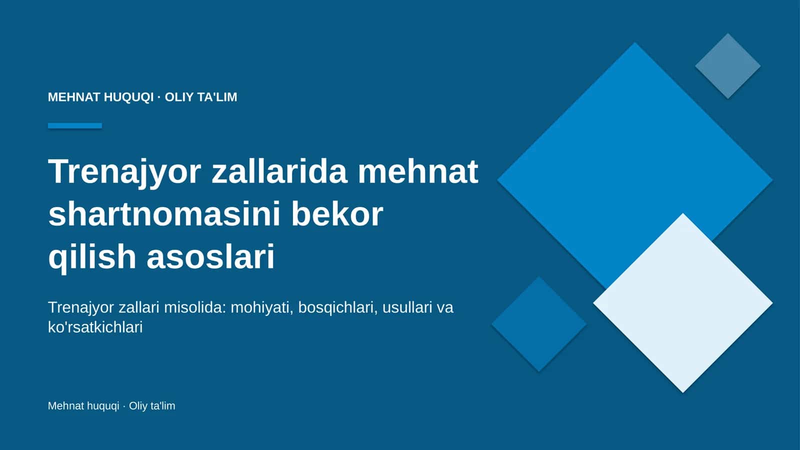 trenajyor zallarida mehnat shartnomasini bekor qilish asoslari 5555 1