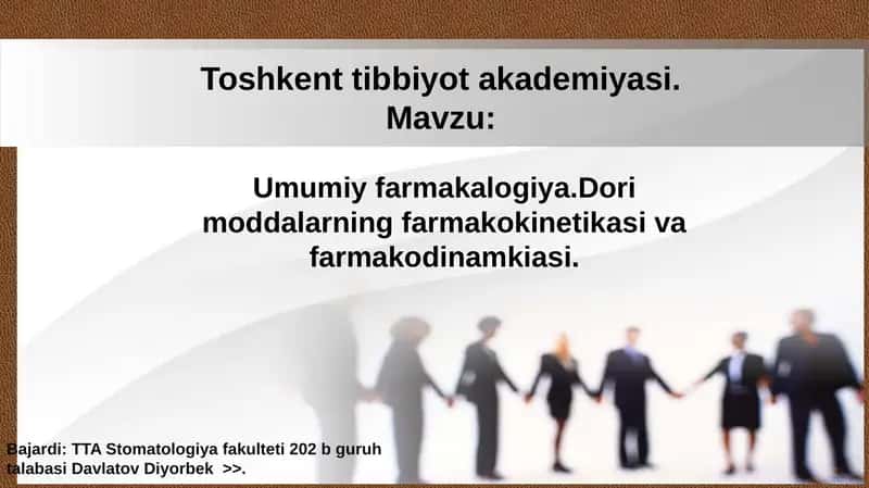 Umumiy farmakalogiya 1