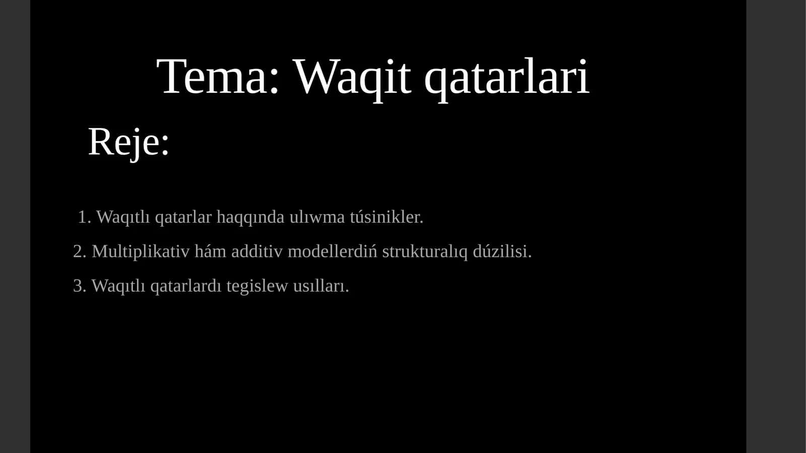 waqitli qatarlar 1