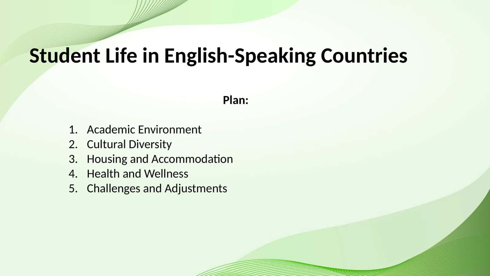 Student Life in English-Speaking Countries 1