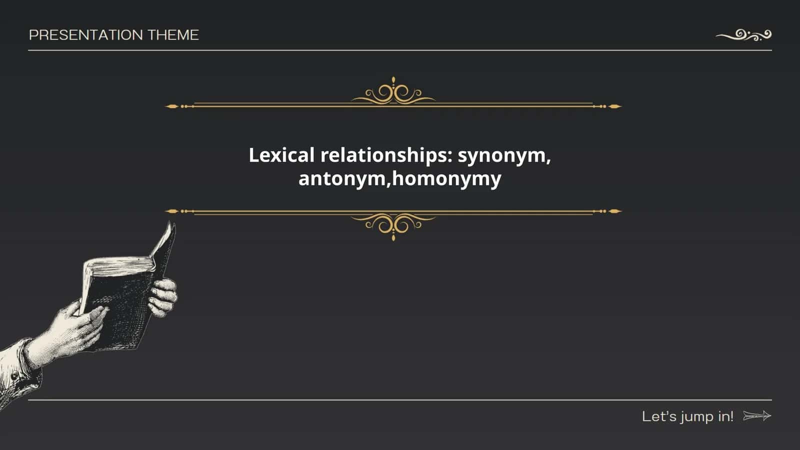 Synonymy in the English language 1
