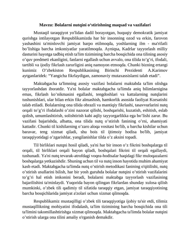 Bolalar va maktabgacha ta'lim 1