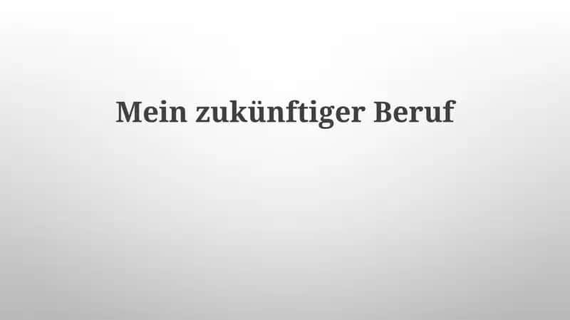 MeinzukünftigerBeruf 1