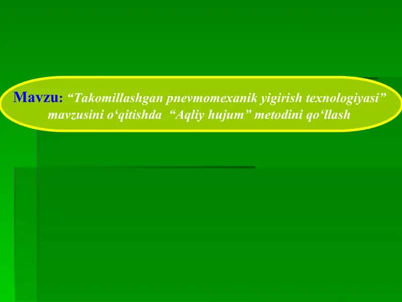 Pnevmomexanik yigirish texnologiyasi 1