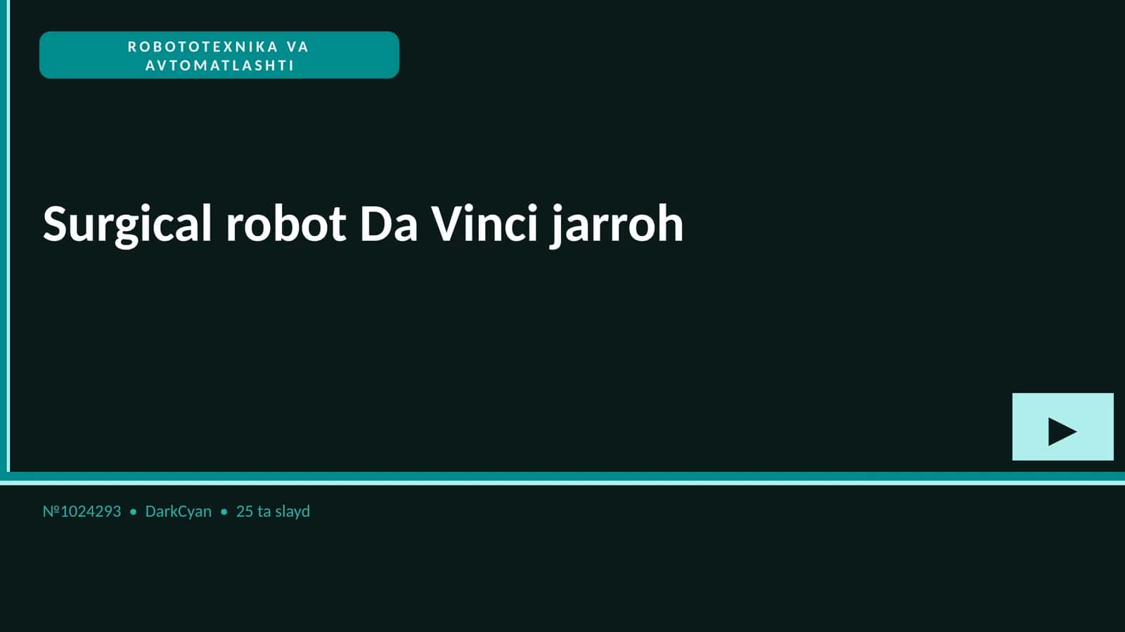 ROBOTOTEXNIKA VA AVTOMATLASHTI 1