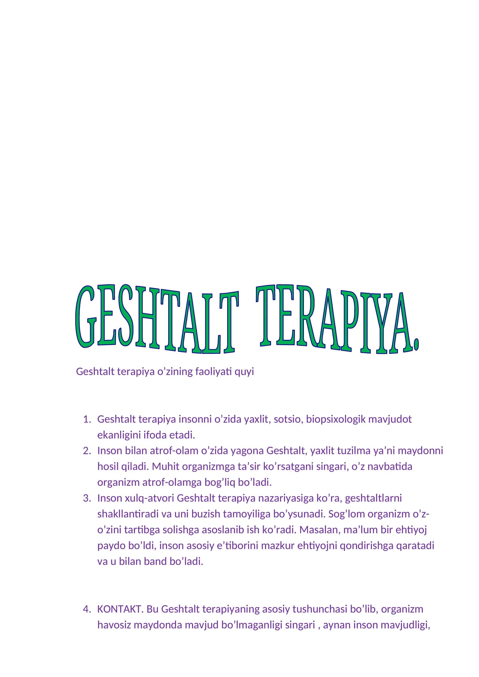 Geshtalt terapiya 1