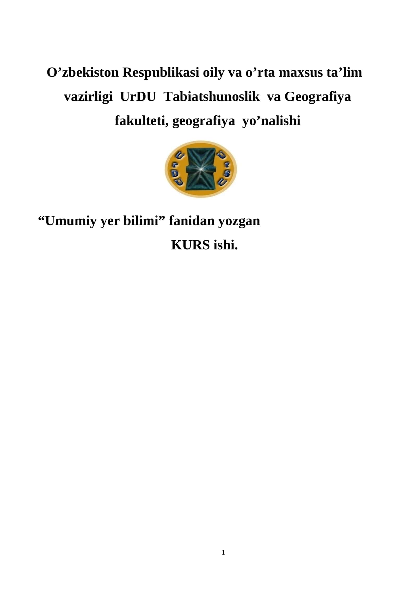Аtmоsfеrа:uning vertical tuzilishi vatarkibi 1
